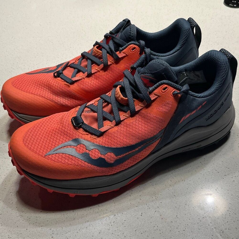 Saucony Xodus Ultra Trail Running Shoes Mens 10.5 Orange Navy PWRRUN PB 2022
